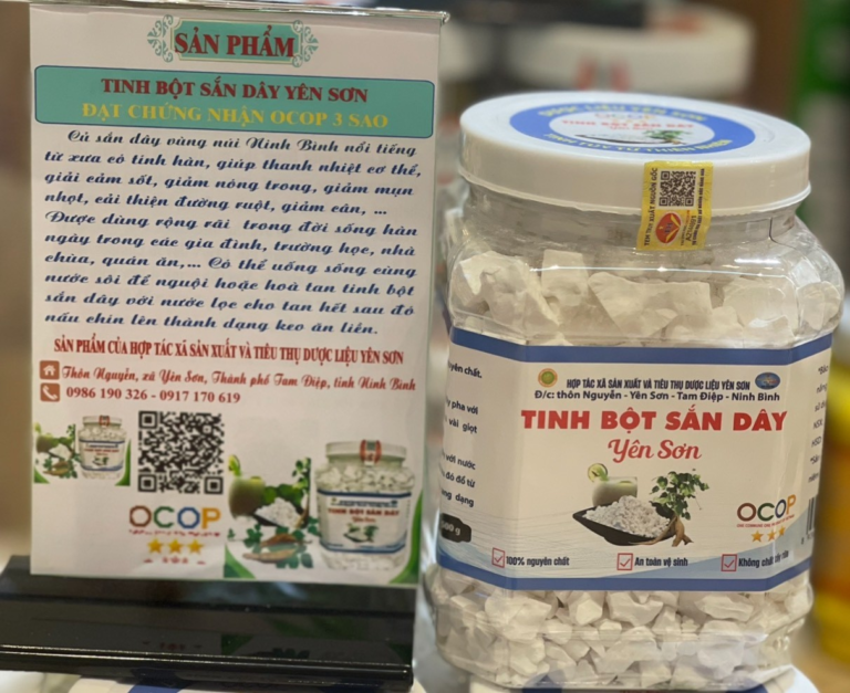 Tinh bột sắn dây - Hợp Tác Xã Sản Xuất Và Tiêu Thụ Dược Liệu Yên Sơn